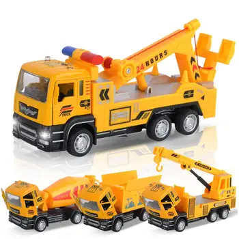 

Kuulee Mini Alloy Construction Vehicle Engineering Car Model Inertia Truck Classic Toy Children Gift