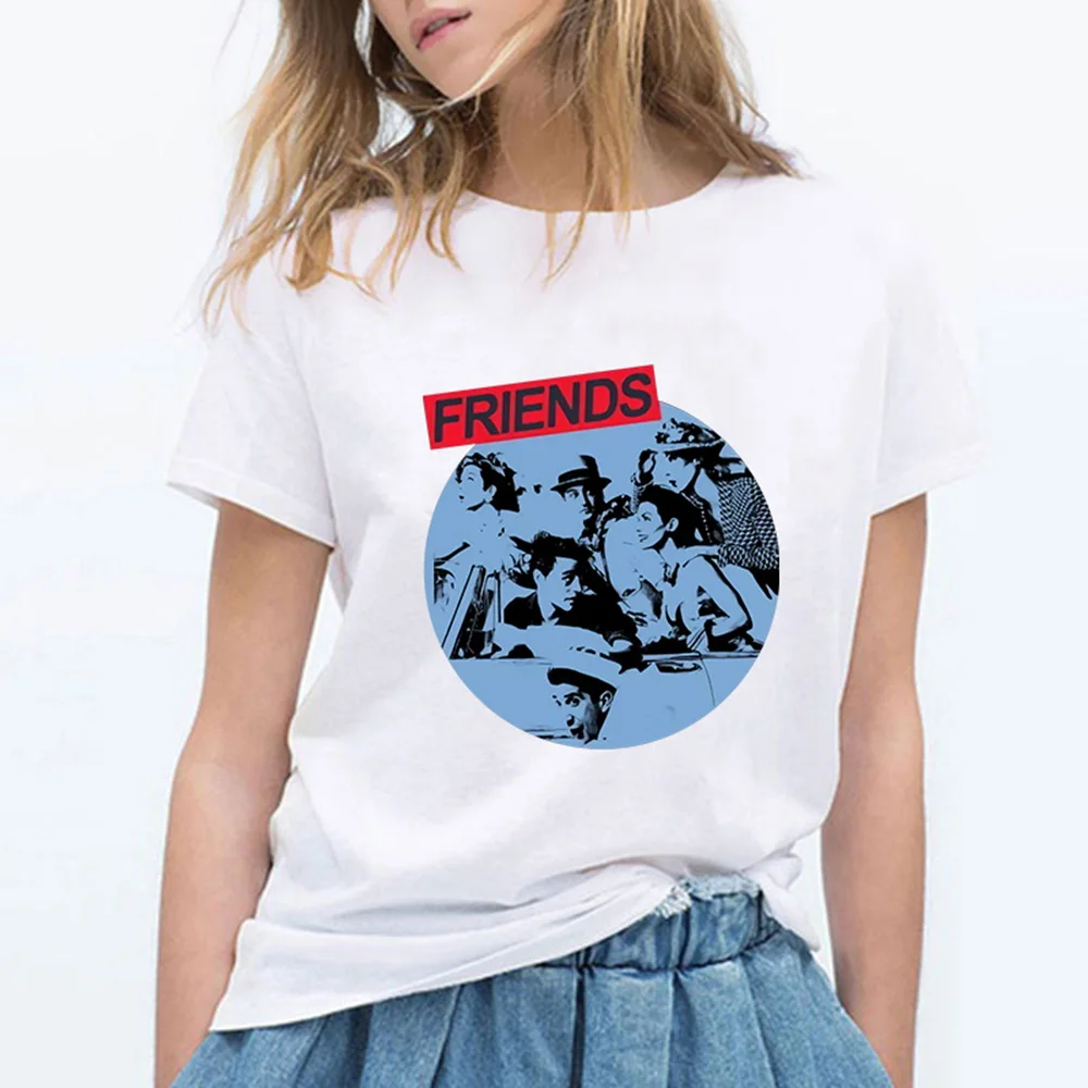 FRIENDS HOW YOU DOIN футболка с буквенным принтом женская повседневная забавная футболка для Леди Топ Футболка хипстер - Цвет: 19bk371