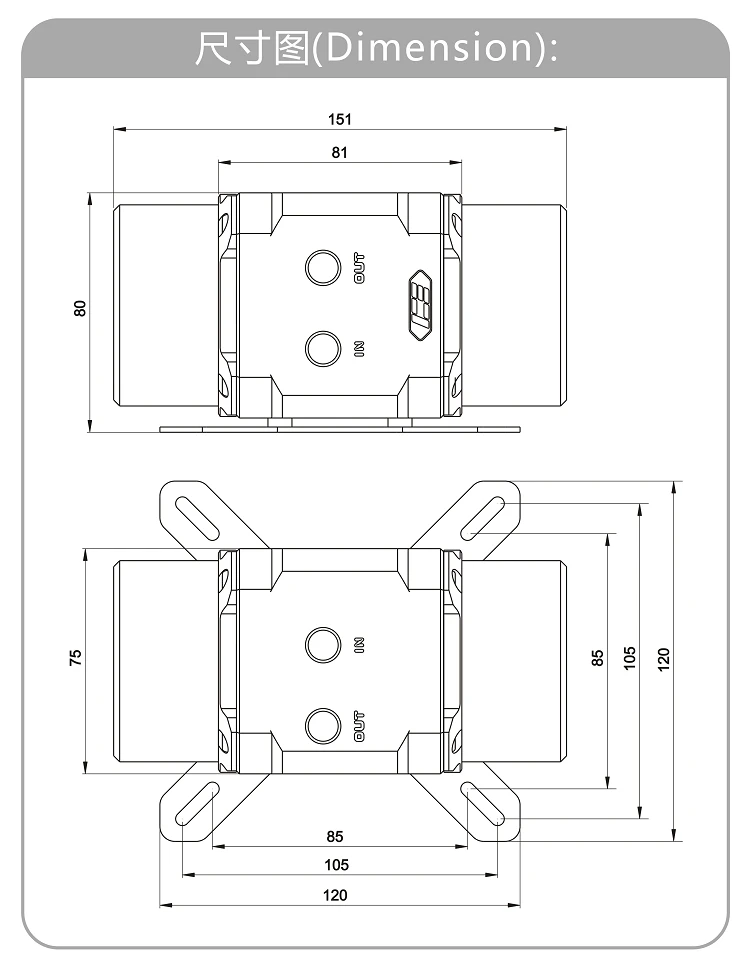  IceMan Cooler Double D5 Pump Refit Cover EVO Edition Dual D5 modified armor G1/4 Fit 12cm fan hole