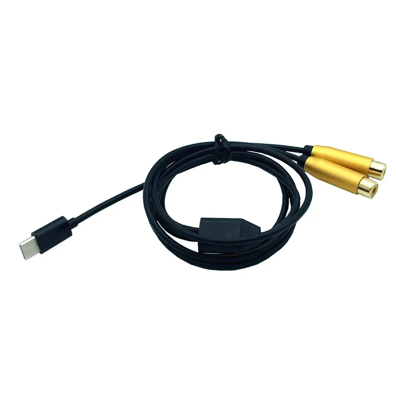 Аудиокабель USB C RCA кабель Type на 2 КАБЕЛЬ 2rca Jack типа для iPhone Sumsung Xiaomi динамиков