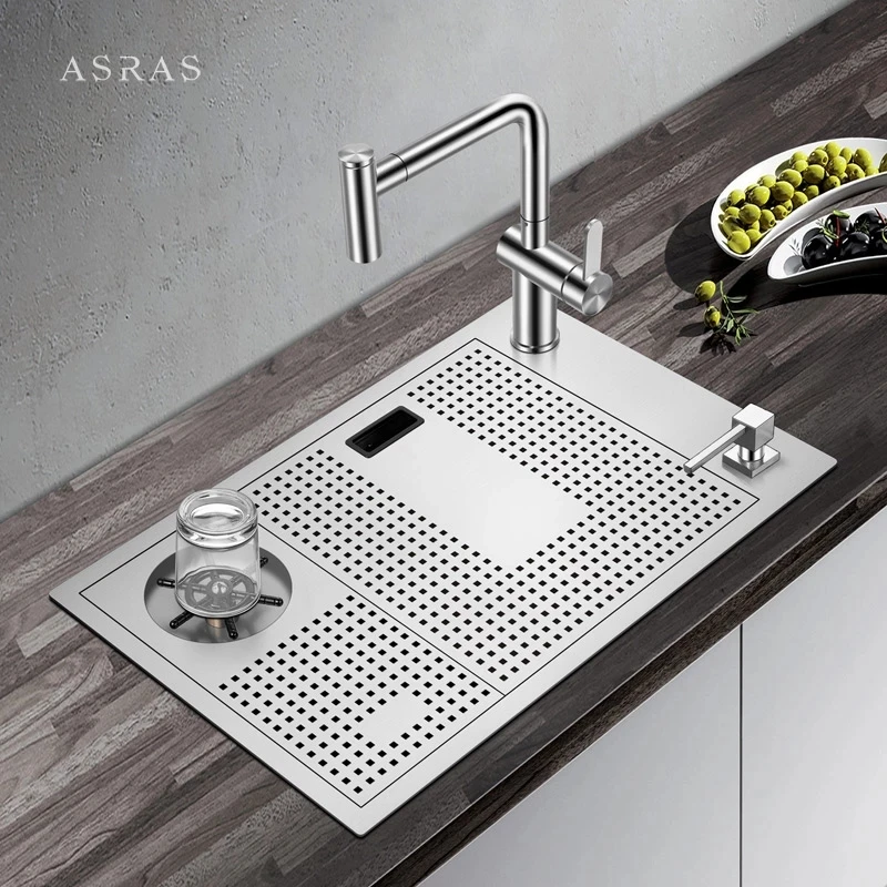 Asras 6038x 304 Stainless Steel Cup Rinser Kitchen Sink Highpressure