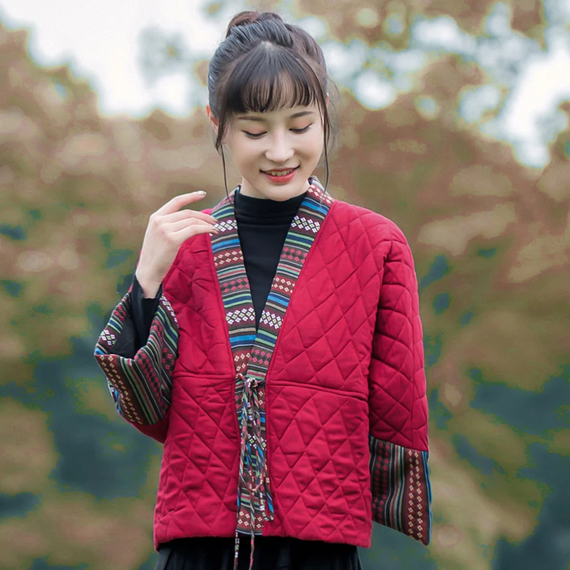 Новинка Осень Зима хлопок лен китайский Hanfu стиль повязки стеганый легкий