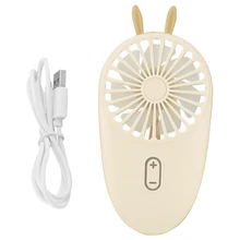 Портативный вентилятор с Usb зарядкой, мини вентилятор с милыми заячьими ушками, вентилятор для зарядки на открытом воздухе, портативный вентилятор