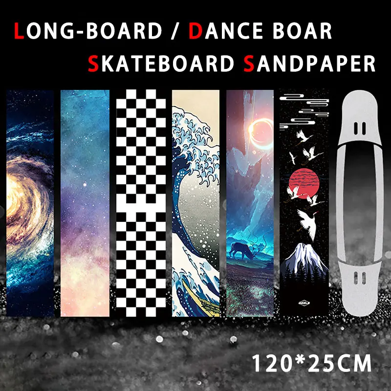 

120*25cm Skateboard Sandpaper Long-board Dance Skate Board Deck Griptapes Abrasive Sand Paper Grip Tape Roller Accessories