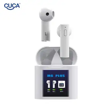 

CUCA M6 PLUS TWS Wireless Headphones Bluetooth Headsets Support Forehead Temperature Gun 2 in 1 Dual MIC Sport Wireless Earphone