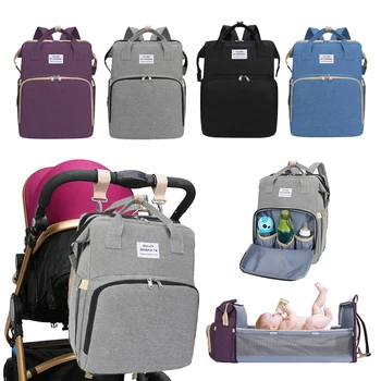 

Multifunctional Diaper Bag Portable Folding Baby Travel Cradle Large Backpack Motherand Baby Bag Baby Diaper Changing Table Pads