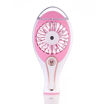 

USB Rechargeable Humidifier Small FanCooling Small FanMoisturizer Small Fan Handheld Small Fan(Pink)