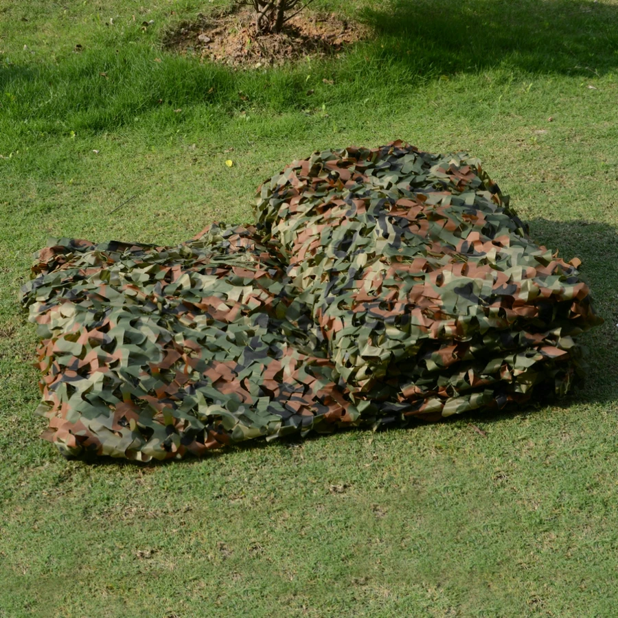 

2 X 4M Military Camouflage Net Woodlands Leaves Camo Cover For Camping Hunting