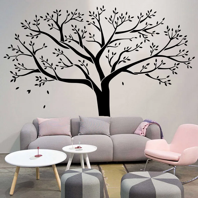 Giant Family Tree Wall Sticker Kids Room Bedroom Jungle Forest Tree Branch Photo Wall Decal Playroom Vinyl Home Decor (2)