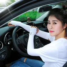 Мужские и женские тонкие длинные крутые перчатки с манжетами и защитой от солнца, для вождения, бега, для мужчин, в стиле знаменитостей, охлаждающие летние