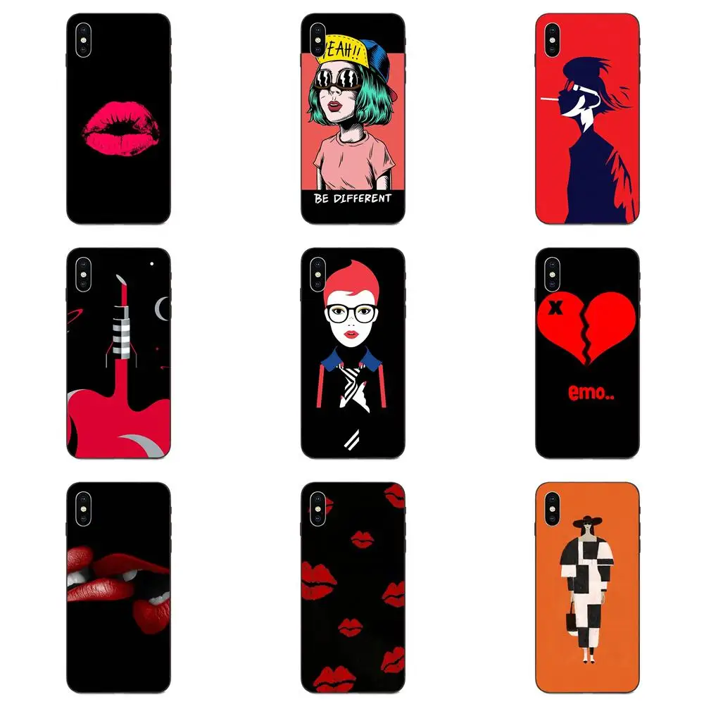 Помада милая девушка Diy Окрашенные аксессуары для телефона чехол Apple iPhone X XS Max XR 4 4S