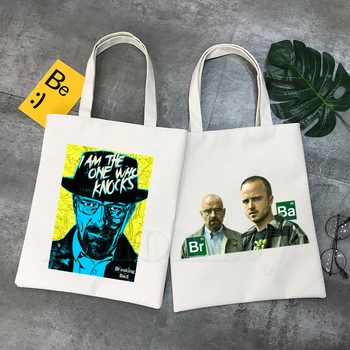 

Breaking Bad Heisenberg Women Female Foldable Canvas Shoulder Bag Canvas Tote Eco Shopping Bag Canvas Tote Bag Casual HandBag
