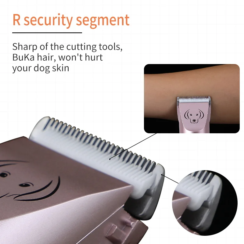 Description Picture 6 of itemPet Cat Hair Clippers for dogs Rechargeable Grooming Shaver professional Set Electric Shear Hair Trimmer for Animal kit