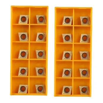 

20PCS Carbide Insert CCMT09T304 CCMT32.51 US735 Metal Turning Tool Tools Lathe Tool CCMT 09T304 Face Milling Cutter CNC Tool