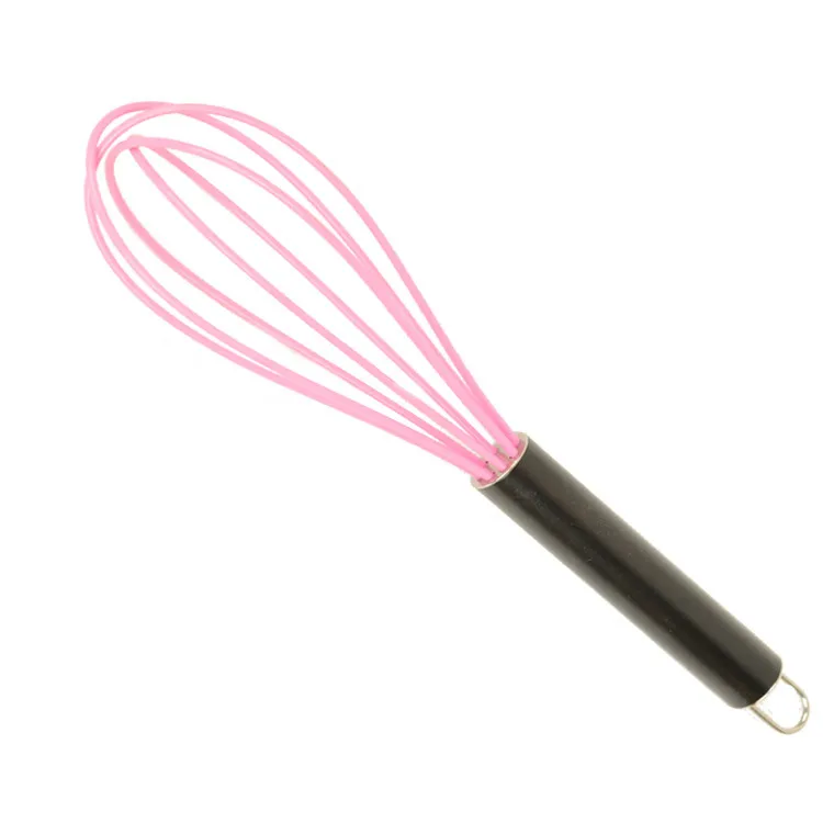 Silica Gel for Manual Eggbeater 10-Inch 4-Wire Simple Silicone Wire Stainless Steel Spray Non-stick Finish Handle Kitchenware