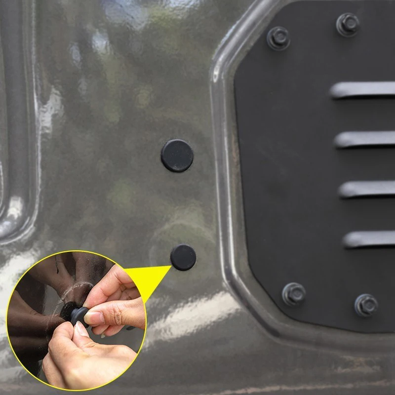 Removable Waterproof Car Chassis Frame Round Hole Dust Plugs Tail Door Plug Cover for Jeep Wrangler JL Up 7Pcs
