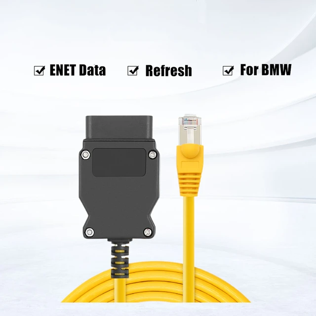 High Quality ENET Cable for BMW F-series ICOM Enet to OBDII Coding Hidden  Data Tool OBD2 Car Diagnostic Cable - AliExpress