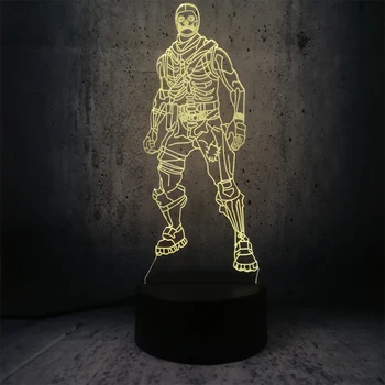 

Skull trooper halloween 3D LED Night light Figure Cartoon Character Movie Marvel Avengers Figure 7 Color Change Boy Kids Toys
