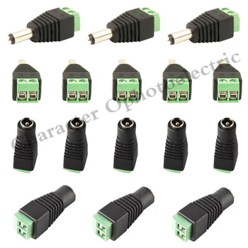 

5Pair (5pcs female+5pcs male) Male Female 5.5 x 2.1mm DC Power 12V 24V Jack Adapter Connector Plug CCTV