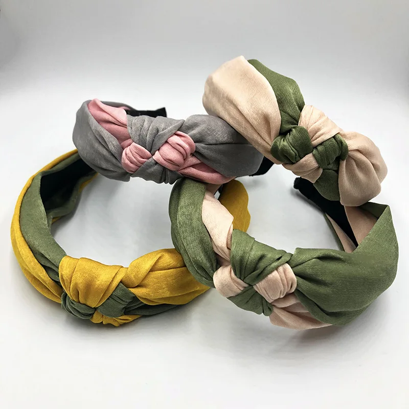 

Fashion Headscarf Vintage Headband Twist Hairband Women Girls Bow Knot Headband Twist Hairband Headwear Hair Band Chic Hoop