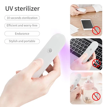 

Portable UV Sterilizer Germicidal Disinfection Light Home Outdoor Cell Phone Ultraviolet Sterilization Lamp Bacterial Kill Mite