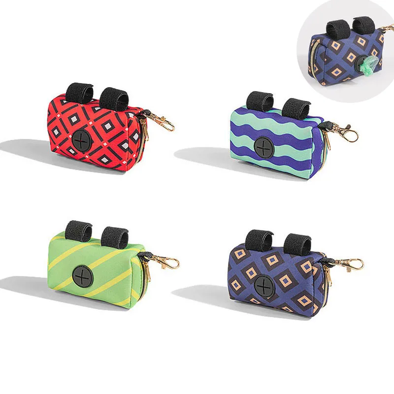 Dispensador de Bolsa para popó para mascotas, bolsa de basura para residuos de perro, gato, bolsa de limpieza para excrementos de exterior, contenedor de suministros para limpieza de mascotas