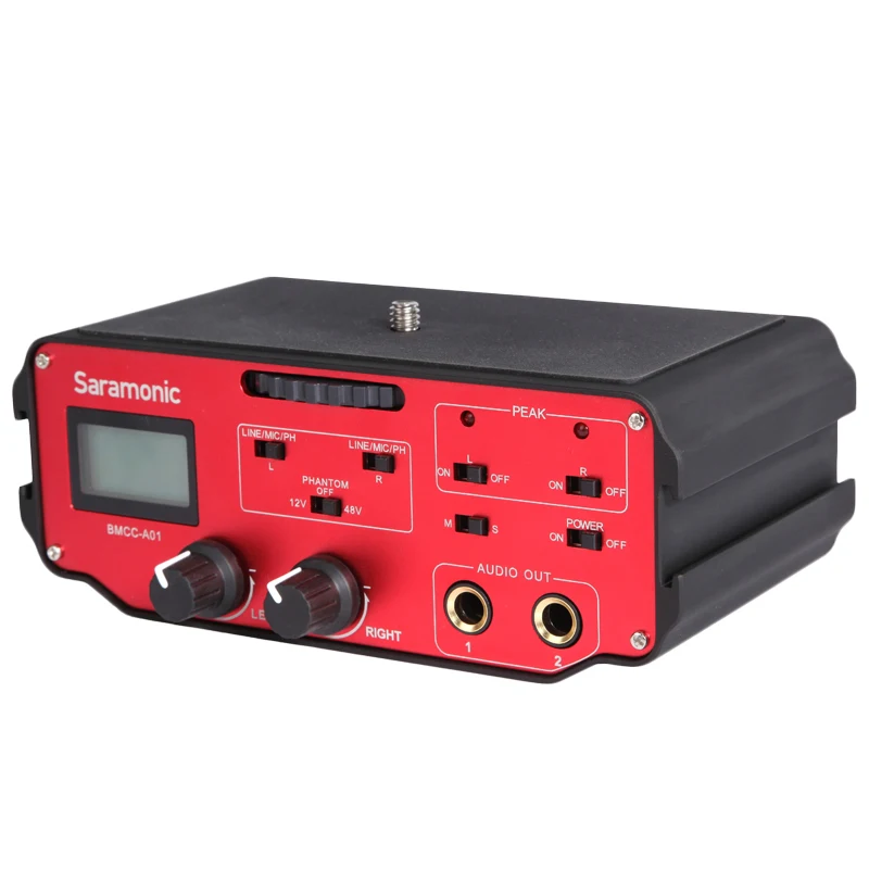 

AABB-Saramonic Bmcc-A01 Camera Universal Microphone Audio Adapter Mixer Professional for Blackmagic Cinema Camera