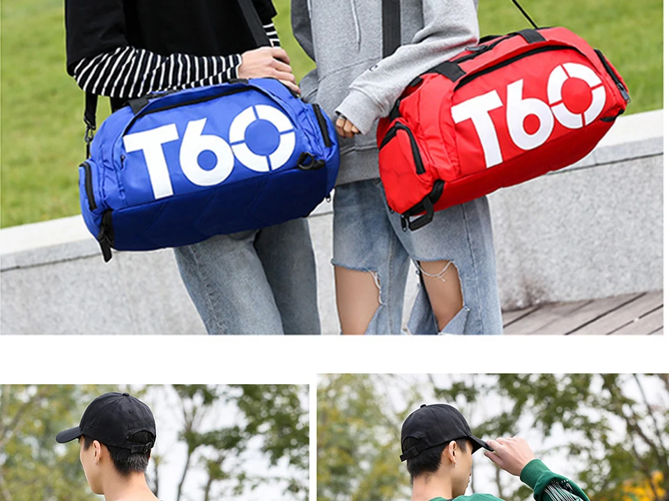 Men Sport Gym Bag Women Fitness Waterproof Outdoor Separate Space For Shoes Travel Handbag Backpack
