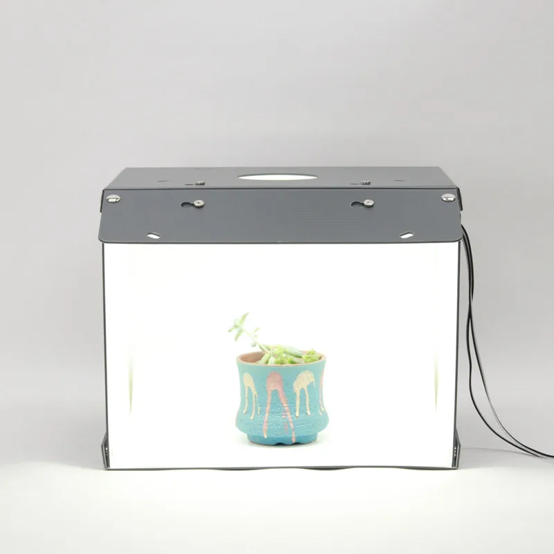 Caixa de Luz Sanoto Foto Fotografia Quarto Estúdio Fold Softbox Mini Mesa Tiro Tenda Kit 2 Led Luz - Image 2