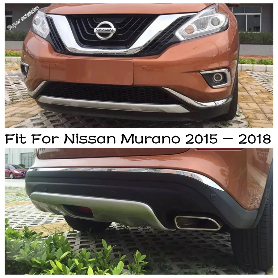 

2 шт., защитные накладки на передний и задний бампер для Nissan Murano 2015 - 2018