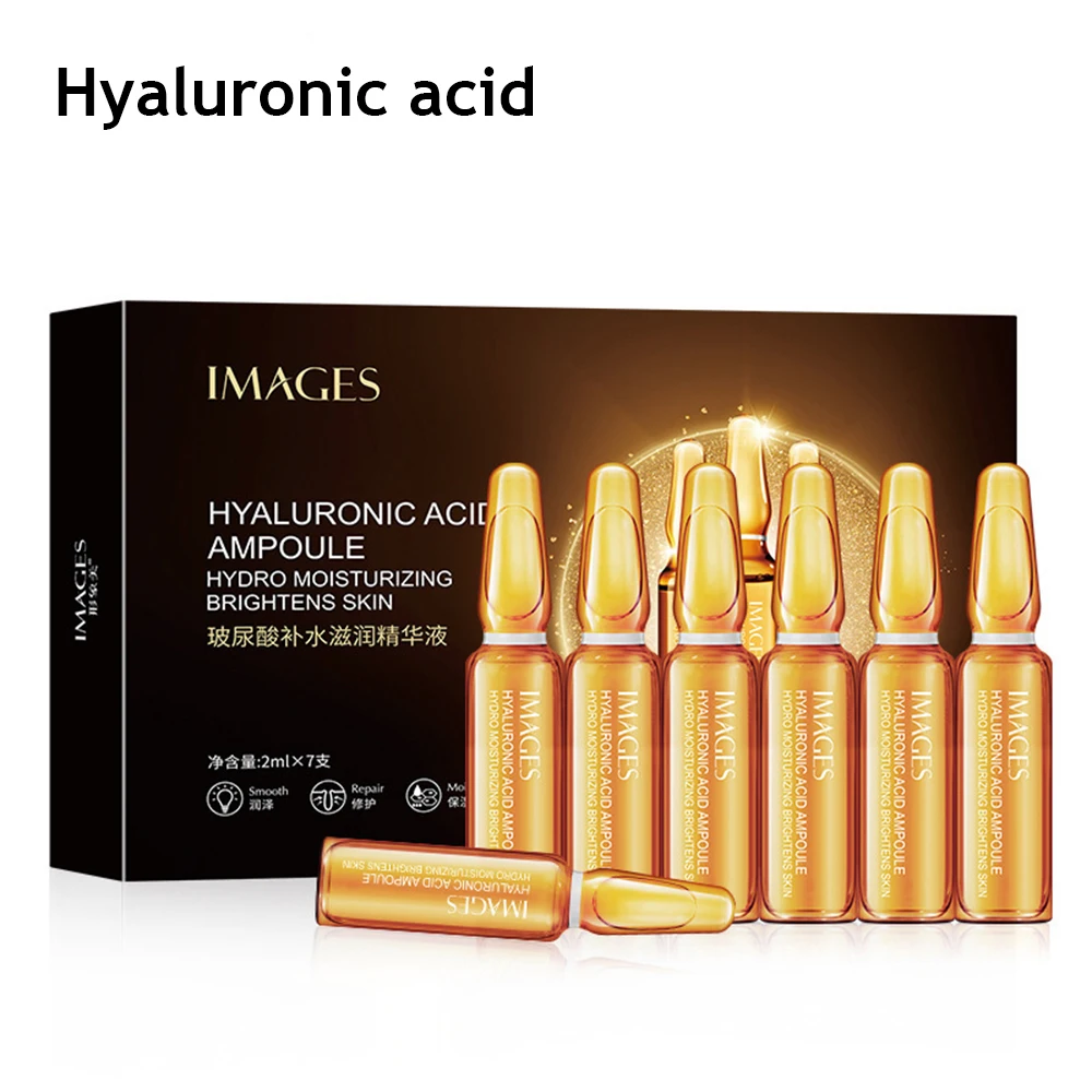 7PCS Hyaluronic acid Nicotinamide Whitening Essence Ampoule Face Essence Shrink Pores Moisturize Anti-Age Wrinkle Skin Care Sets