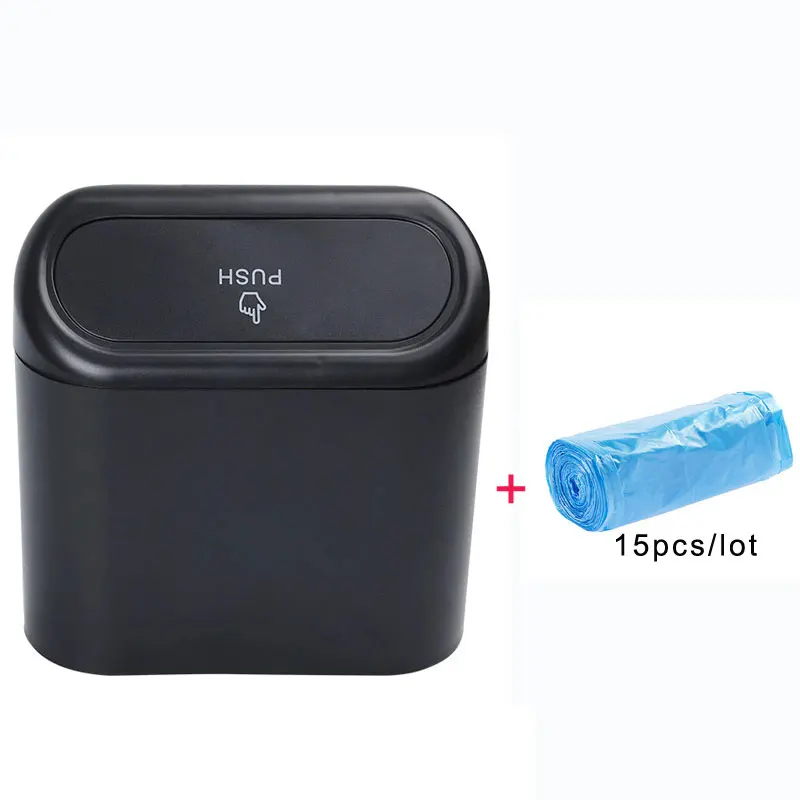 Mini Car Trash Can Cup Holder Trash Can with Lid Leakproof Waterproof Car  Garbage Storage Box for SUV Cars Trucks - AliExpress