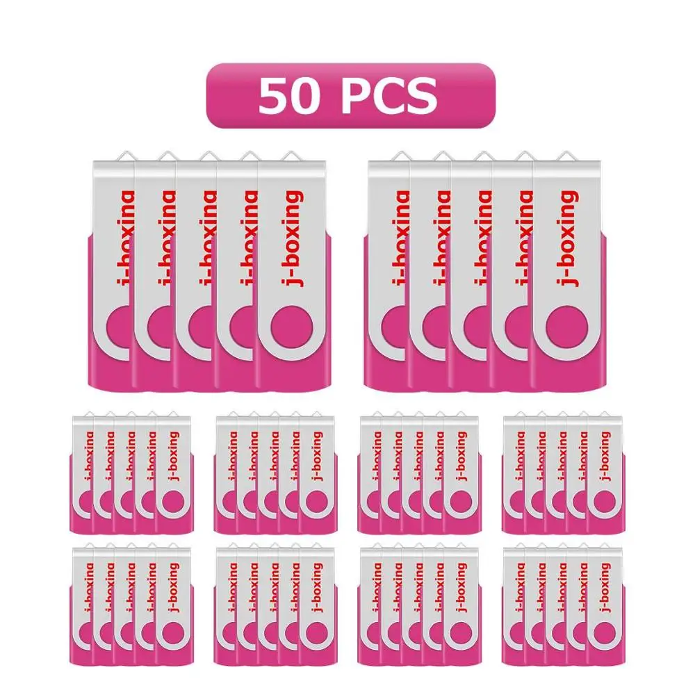 Pink J-boxing 50X 128MB USB Flash Small Capacity Swivel Flash Stick Pen Drive 128 mb Memory Stick for PC Mac Laptop Tablet USB Device - Color: Pink