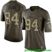 Men Los Angel s#94 ROBERT QUINN Green Salute To Service Limited Stitched Jersey