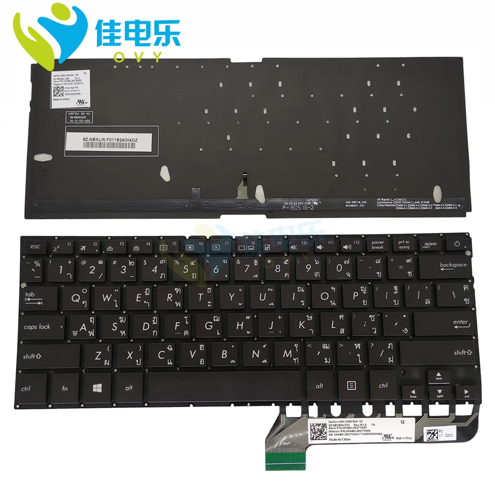 Новые клавиатуры с подсветкой TI для ASUS zenbook UX430 UQ UX430U UX430UA тайская тайландская