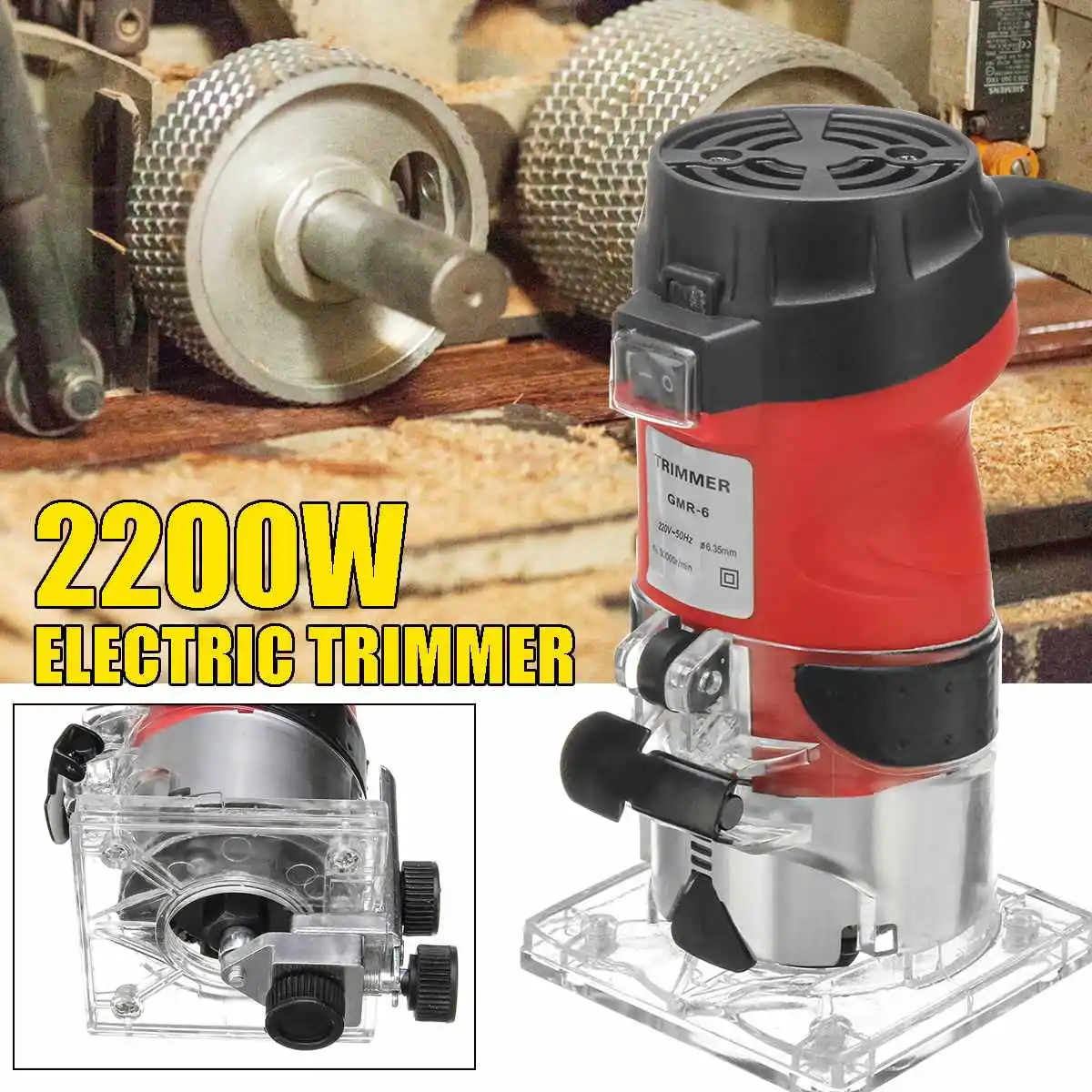 

30000Rpm 2200W Electric Trimming Machine Waterproof and Dustproof Woodworking Wood Carving Grinding Machine