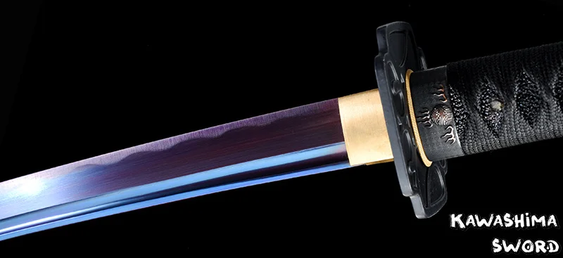 Plating Blade Series-Real Steel Handmade Japanese Sword Full Tang Sharp Ready For Cutting-Free Shipping-Purple-Shana Katana