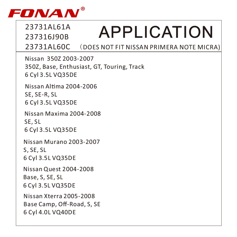 Фото Комплект 3 датчика положения коленчатого вала для Nissan 350Z Altima Maxima Murano Quest 6 Cyl 3.5L VQ35DE A29632 A29660 A29640 №2