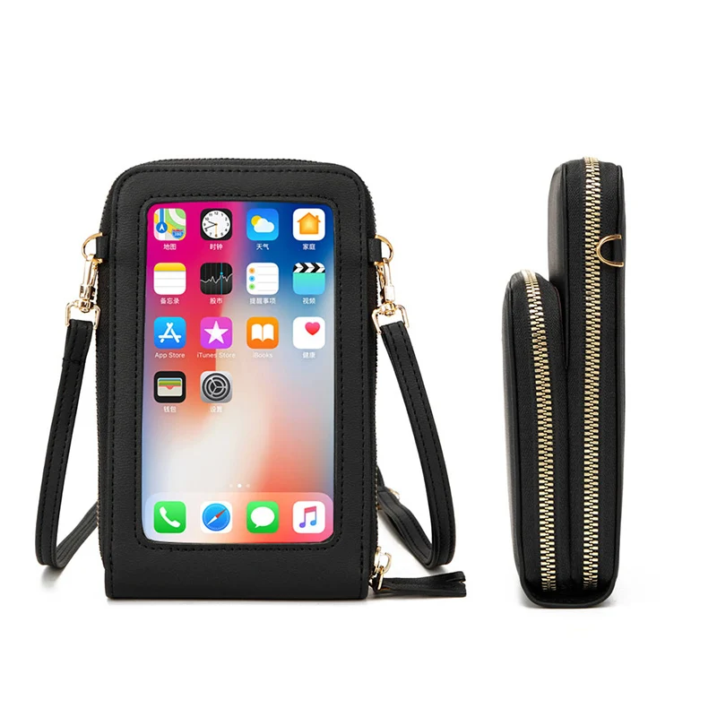 

PU Leather Touch Screen Purses and Handbag Crossbody Messenger Fashion Girl Mini Shoulder Bags for Women2020 Money Clutch Wallet