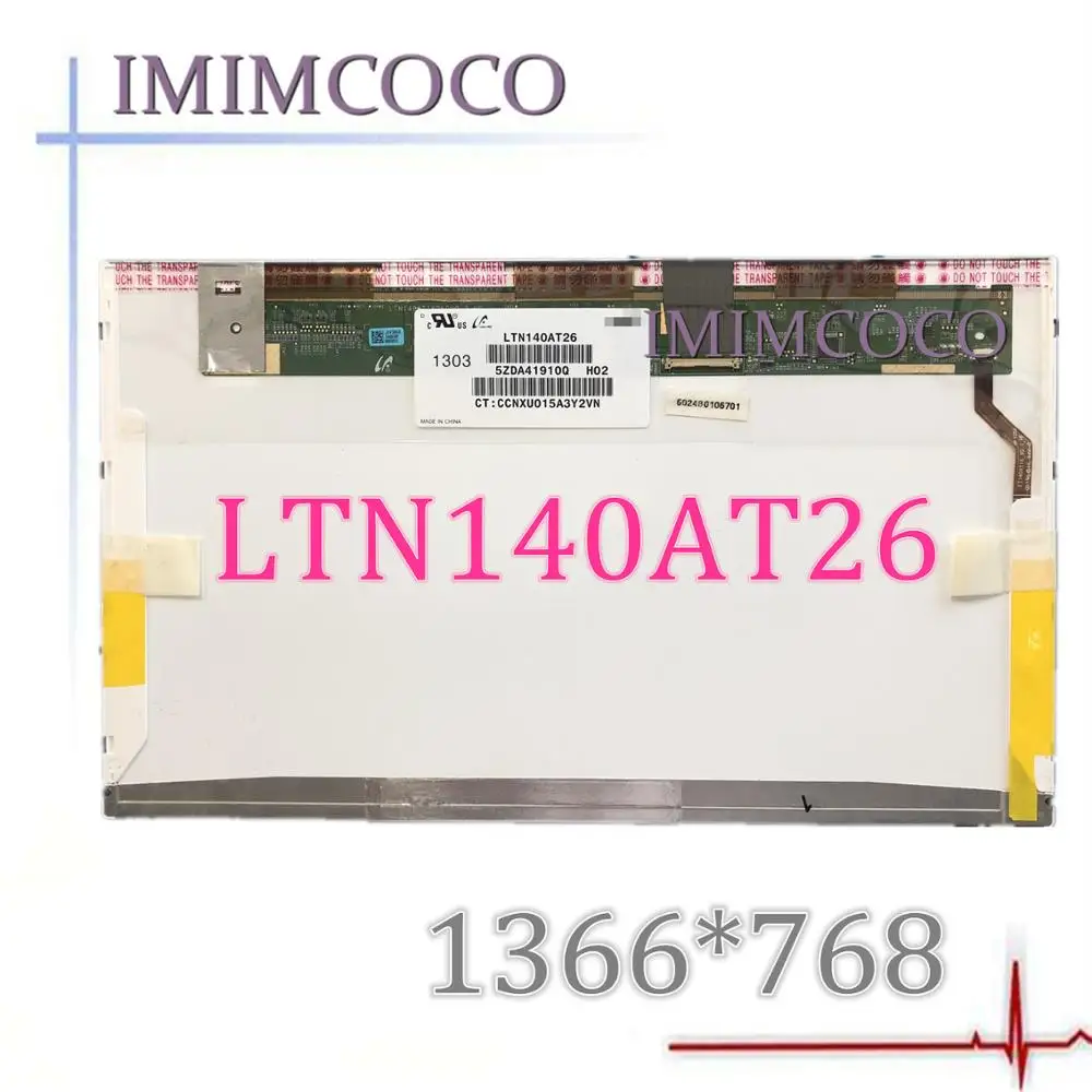 LTN140AT26 подходит LP140WH1TLE2 B140XW01 V.9 N140BGE-L22 HB140WX1-200 LP140WH4-TLC1 LP140WH4-TLP1 LP140WH1-TLE2