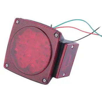 

1pc Red LED Square Tail Brake Light Side Marker Boat Truck Trailer DC 12V