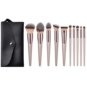 

3Y Minimum 10 Makeup brush set Can Private Label Custom Logo If meet Minimum Wholesale Cosmetics Champagne Thread Brush Tool