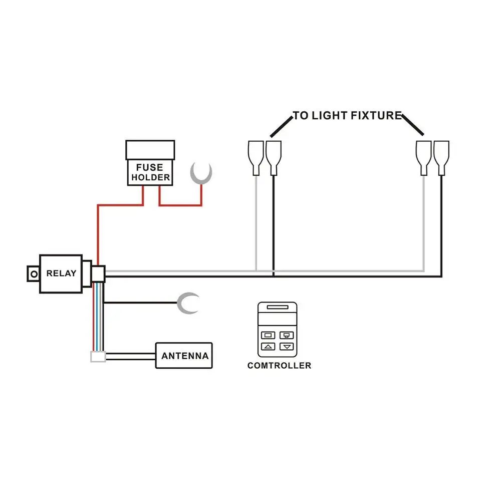 Световой бар комплект жгута проводов [2 свинца 10 футов], ВКЛ/ВЫКЛ пульт дистанционного управления переключатель для 2XLed дальнего света полностью под 120 Вт
