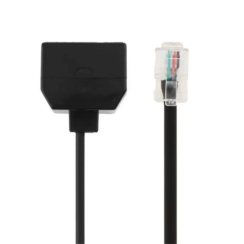 RJ9 4P4C Штекерный соединитель портов с двумя разъемами для телефонного