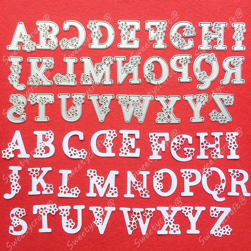 Flower alphabet die cutting