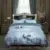 100% Египетский Хлопок Американский размер Постельные принадлежности Queen King size 4шт Птицы и цветы Лист Серый Потертый пододеяльник Простыня Наволочки шамс