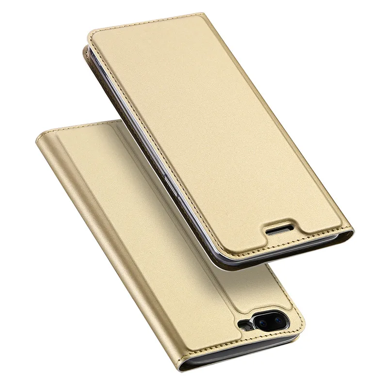 Кожаный чехол для OnePlus 5 5T 6 Funda, роскошный флип-чехол с подставкой для карт, чехол-кошелек, чехол для OnePlus 7 Pro 6 6 T, футляр для телефона Hoesje - Цвет: Золотой