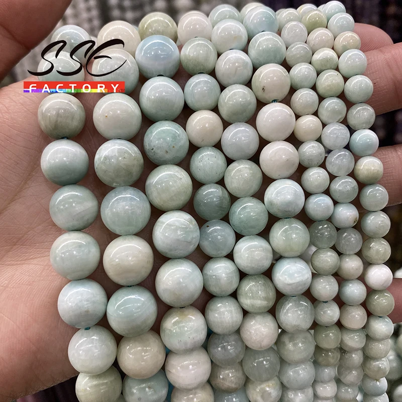 

AAAAA Natural Blue Larimar Beads Round Loose Spacer Bead For Jewelry Making Diy Bracelet Necklace Accessories 6 8 10mm 15"strand