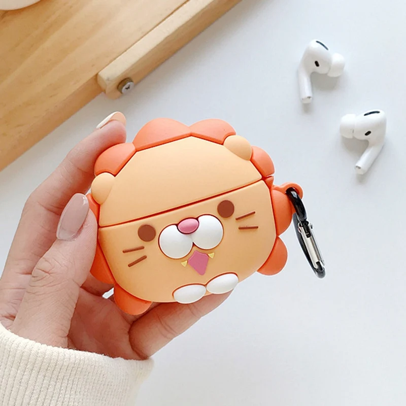 3D мультфильм Прекрасный маленький лев Солнечный свет Lionet Bluetooth наушники силиконовый защитный чехол для Apple Airpods Pro