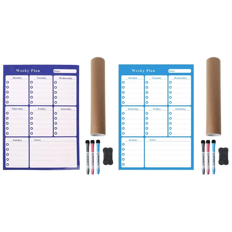 

A3 Weekly Planner Soft Magnetic Whiteboard Fridge Magnets Drawing Message Board